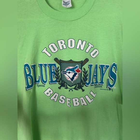Vintage Toronto Blue Jays Green T-Shirt XL 1991 - Picture 4 of 6